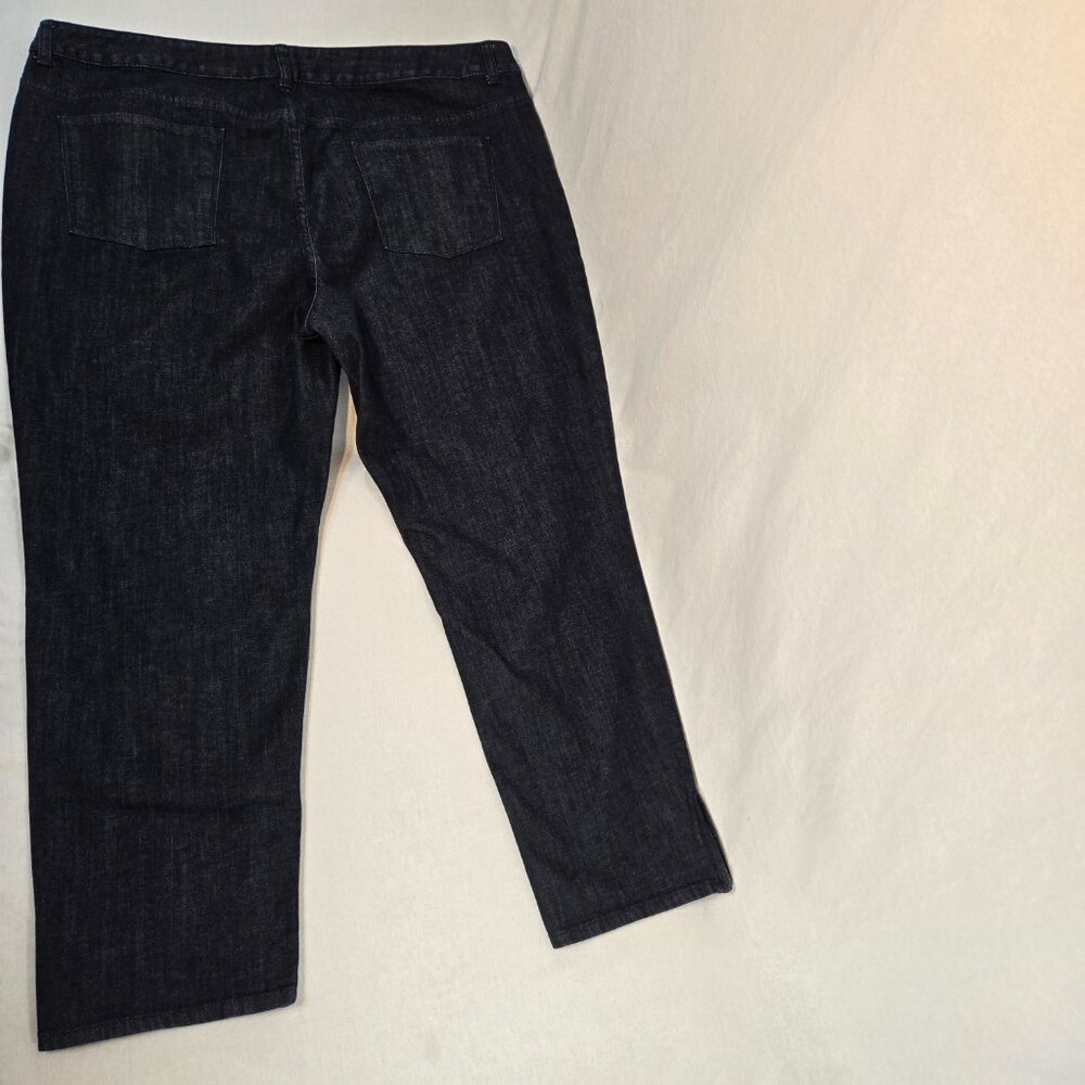 TALBOTS W-Signature Slim/Ankle Zip Dark Blue Jeans Plus Size 24W New NO Tags! - Picture 4 of 16